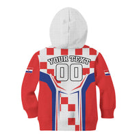 Custom Croatia Checkerboard Kid Hoodie Simple Style - Wonder Print Shop
