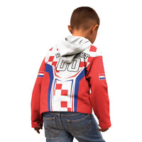 Custom Croatia Checkerboard Kid Hoodie Simple Style - Wonder Print Shop