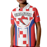 Custom Croatia Checkerboard Kid Polo Shirt Simple Style - Wonder Print Shop