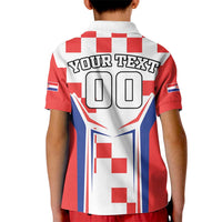Custom Croatia Checkerboard Kid Polo Shirt Simple Style - Wonder Print Shop