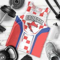 Custom Croatia Checkerboard Men Tank Top Simple Style - Wonder Print Shop