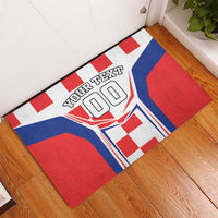 Custom Croatia Checkerboard Rubber Doormat Simple Style - Wonder Print Shop