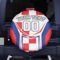 Custom Croatia Checkerboard Spare Tire Cover Simple Style - Wonder Print Shop