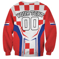 Custom Croatia Checkerboard Sweatshirt Simple Style - Wonder Print Shop