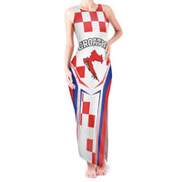 Custom Croatia Checkerboard Tank Maxi Dress Simple Style - Wonder Print Shop