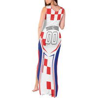 Custom Croatia Checkerboard Tank Maxi Dress Simple Style - Wonder Print Shop