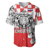Personalized Croatia Leopard Heads Baseball Jersey With Iris - Wonder Print Shop