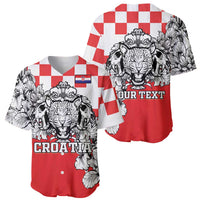 Personalized Croatia Leopard Heads Baseball Jersey With Iris - Wonder Print Shop