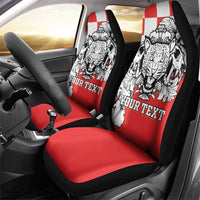 Personalized Croatia Leopard Heads Car Seat Cover With Iris - Wonder Print Shop