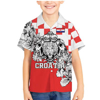 Personalized Croatia Leopard Heads Family Matching Mermaid Dress and Hawaiian Shirt With Iris - Wonder Print Shop