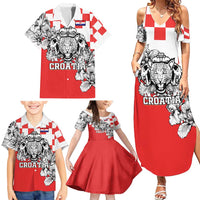 Personalized Croatia Leopard Heads Family Matching Summer Maxi Dress and Hawaiian Shirt With Iris - Wonder Print Shop