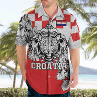 Personalized Croatia Leopard Heads Hawaiian Shirt With Iris - Wonder Print Shop