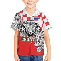 Personalized Croatia Leopard Heads Hawaiian Shirt With Iris - Wonder Print Shop