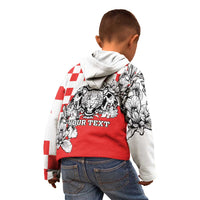 Personalized Croatia Leopard Heads Kid Hoodie With Iris - Wonder Print Shop