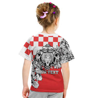 Personalized Croatia Leopard Heads Kid T Shirt With Iris - Wonder Print Shop