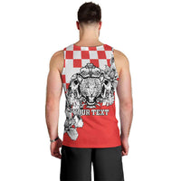 Personalized Croatia Leopard Heads Men Tank Top With Iris - Wonder Print Shop