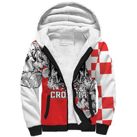 Personalized Croatia Leopard Heads Sherpa Hoodie With Iris - Wonder Print Shop