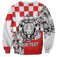 Personalized Croatia Leopard Heads Sweatshirt With Iris - Wonder Print Shop