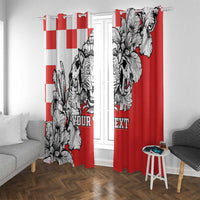 Personalized Croatia Leopard Heads Window Curtain With Iris - Wonder Print Shop