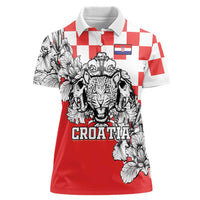 Personalized Croatia Leopard Heads Women Polo Shirt With Iris - Wonder Print Shop