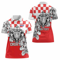 Personalized Croatia Leopard Heads Women Polo Shirt With Iris - Wonder Print Shop