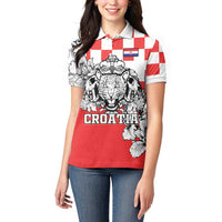 Personalized Croatia Leopard Heads Women Polo Shirt With Iris - Wonder Print Shop