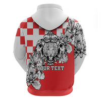 Personalized Croatia Leopard Heads Zip Hoodie With Iris - Wonder Print Shop