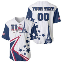 Custom USA Summer Sport 2024 Baseball Jersey Eiffel Tower 2024 - Wonder Print Shop
