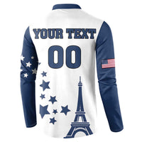 Custom USA Summer Sport 2024 Button Sweatshirt Eiffel Tower 2024 - Wonder Print Shop