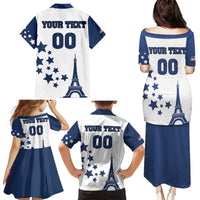 Custom USA Summer Sport 2024 Family Matching Puletasi and Hawaiian Shirt Eiffel Tower 2024 - Wonder Print Shop