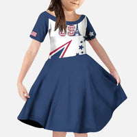 Custom USA Summer Sport 2024 Family Matching Summer Maxi Dress and Hawaiian Shirt Eiffel Tower 2024 - Wonder Print Shop