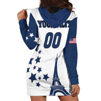 Custom USA Summer Sport 2024 Hoodie Dress Eiffel Tower 2024 - Wonder Print Shop