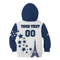 Custom USA Summer Sport 2024 Kid Hoodie Eiffel Tower 2024 - Wonder Print Shop