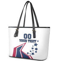 Custom USA Summer Sport 2024 Leather Tote Bag Eiffel Tower 2024 - Wonder Print Shop