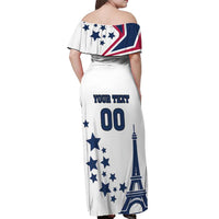 Custom USA Summer Sport 2024 Off Shoulder Maxi Dress Eiffel Tower 2024 - Wonder Print Shop