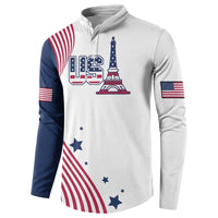 Custom USA Summer Sport 2024 Button Sweatshirt Flag Of The United States - Wonder Print Shop