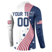 Custom USA Summer Sport 2024 Button Sweatshirt Flag Of The United States - Wonder Print Shop