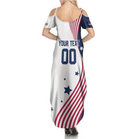 Custom USA Summer Sport 2024 Family Matching Summer Maxi Dress and Hawaiian Shirt Flag Of The United States - Wonder Print Shop