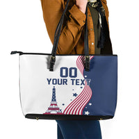 Custom USA Summer Sport 2024 Leather Tote Bag Flag Of The United States - Wonder Print Shop