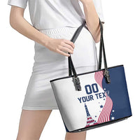 Custom USA Summer Sport 2024 Leather Tote Bag Flag Of The United States - Wonder Print Shop