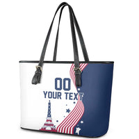 Custom USA Summer Sport 2024 Leather Tote Bag Flag Of The United States - Wonder Print Shop