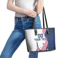 Custom USA Summer Sport 2024 Leather Tote Bag Flag Of The United States - Wonder Print Shop