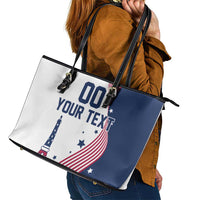 Custom USA Summer Sport 2024 Leather Tote Bag Flag Of The United States - Wonder Print Shop