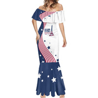 Custom USA Summer Sport 2024 Mermaid Dress Flag Of The United States - Wonder Print Shop