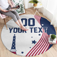 Custom USA Summer Sport 2024 Round Carpet Flag Of The United States