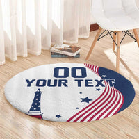 Custom USA Summer Sport 2024 Round Carpet Flag Of The United States