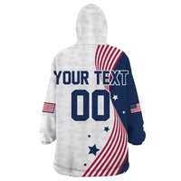 Custom USA Summer Sport 2024 Wearable Blanket Hoodie Flag Of The United States - Wonder Print Shop