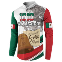 Custom Mexico Independence Day Button Sweatshirt El Grito De Independencia - Wonder Print Shop