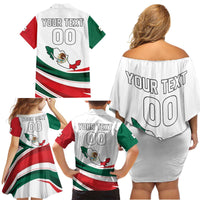 Custom Mexico Independence Day Family Matching Off Shoulder Short Dress and Hawaiian Shirt El Grito De Independencia - Wonder Print Shop