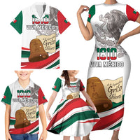 Custom Mexico Independence Day Family Matching Short Sleeve Bodycon Dress and Hawaiian Shirt El Grito De Independencia - Wonder Print Shop